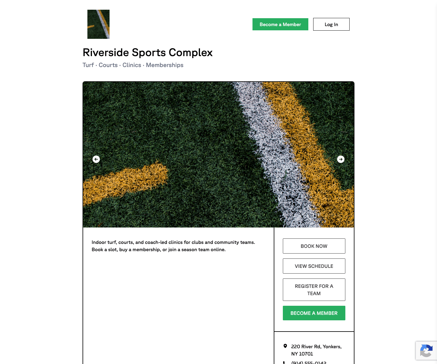 Fieldspace: Public facility booking